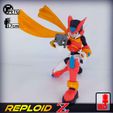 12.jpg 3D Print Action Figure - Reploid Z (based on Megaman Zero)