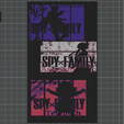 Spy-x-Family-1.png Spy x Family Frame/Painting/Picture/Cuadro with Relief 4 Colors 3MF for AMS