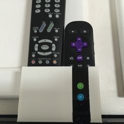 image21.JPG Parametric remote holder for Sharp TV remote and Roku remote.