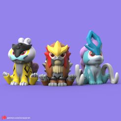 STL file Pokemon Raging Bolt - Paradox Raikou 🐉・3D printing model to  download・Cults