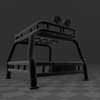 Roll-bar-con-portaequipajes-N06-stl-1.png 🚙 Large Roof Rack with Rollbar & Simulated Lights - Large Roof Rack with Rollbar & Simulated Lights : 1/64 Scale
