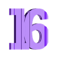 16.stl STL file Text Flip: Numbers 0-20・3D printing model to download