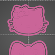 kitty4.png Cutter/Cookie cutter Hello kitty + bow seal and cutter separately