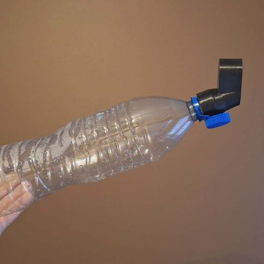 Angled bottle stock for airsoft AEG