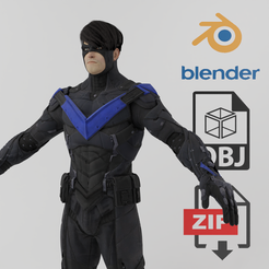 Portada.png OBJ-Datei Nachtschwalbe Robin Texturiert Lowpoly・3D-Drucker-Vorlage zum herunterladen