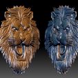 LionHead11.jpg Lion head STL file 3d model - relief for CNC router or 3D printer.