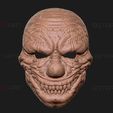 01.jpg Zombie Bloody Clown Mask - Scary Halloween Cosplay 3D print model