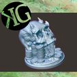 Oni_Half_Mask-1.jpg STL/ KG Customs & Creations Oni skull dice tower STL / dice tower / 3D printed