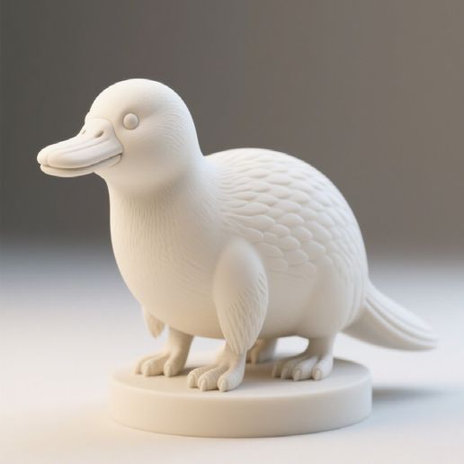 559 Minimalist Platypus - Full-Body 3D Model, character, low poly, creature, fantasy, art, wood, base, sword, warrior, wild, dog, dragon, dnd, cat, monster hunter, monster, totem, totemic 3D model