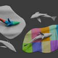 Showcase.png Remora with Whaleshark Wall Art