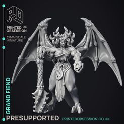grand fiend 1.jpg Grand Fiend - Hell Hath no Fury - PRESUPPORTED - Illustrated and Stats - 32mm scale