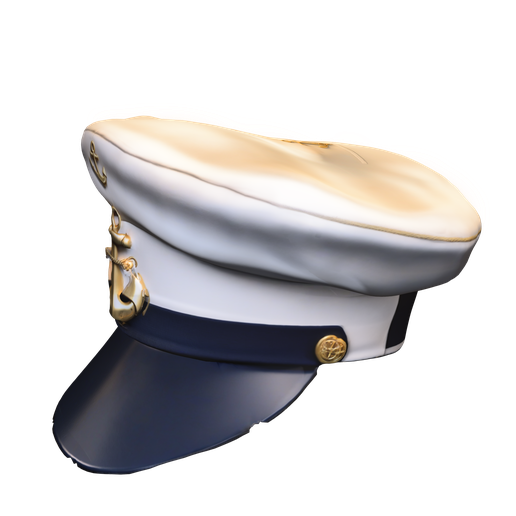 🎩 Elegant Navy Captain Hat・ 3D File for 3D printing・Cults