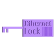 Ethernet key.stl USB type A port lock - RJ45 Ethernet port lock