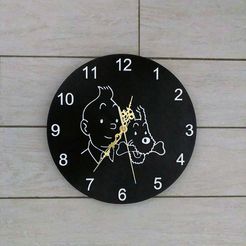 horloge-tintin.jpg Tintin and Snowy Clock