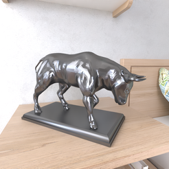 61.png Файл STL Скульптура быка・Идея 3D-печати для скачивания