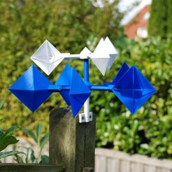 WindradV3.jpg Fichier STL gratuit Wind Gauge / Windspiel V3 (personnalisable)・Plan pour imprimante 3D à télécharger