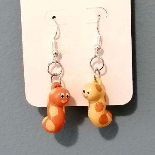 STL file Cowboy worm (backyardigans) keychain / earrings 🤠 ・3D ...