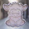 HighlandCow2a.png Cute Highland Baby Cow Cutter and Stamp - Adorable Pastoral Charm in Every Baked Creation!