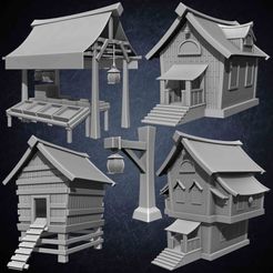 20 Medieval Village Props Volume 01