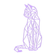 25.cat.stl Cat wall sculpture 2D