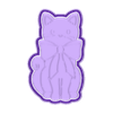cat (9).stl Cat with Bow Halloween Cutter