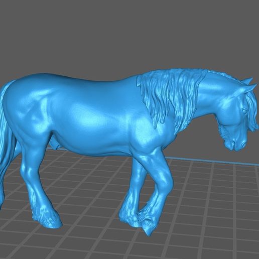 realistic-walking-frisian-horse-for-printing-farmanimal-3d-model-780cd484a8.jpg 高头大马弗里斯兰矮种马农场动物宠物马