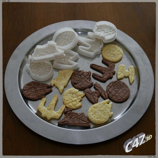 ⭐ Star Wars Cookie Cutters Set・Free STL File for ・Cults