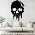 Skull-Drippingx.png Dripping Skull 2D Wall Art/Window Art