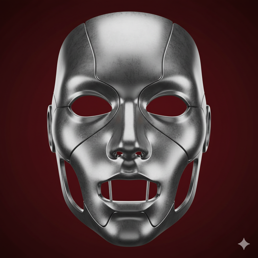 cosplay face mask STL, fox mask STL, mythology mask STL, creepy mask STL, 3D printed mask, high detail mask STL, evil clown mask STL, viking mask STL, faceless mask STL, alien mask STL, front face mask STL, distorted face mask STL, broken face mask STL, c