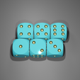 Blue-Rounded-D6-Pips-Display-4.png Dice with Pips (Rounded Edge)
