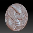 snakecircular2.jpg snake pendant model of bas-relief