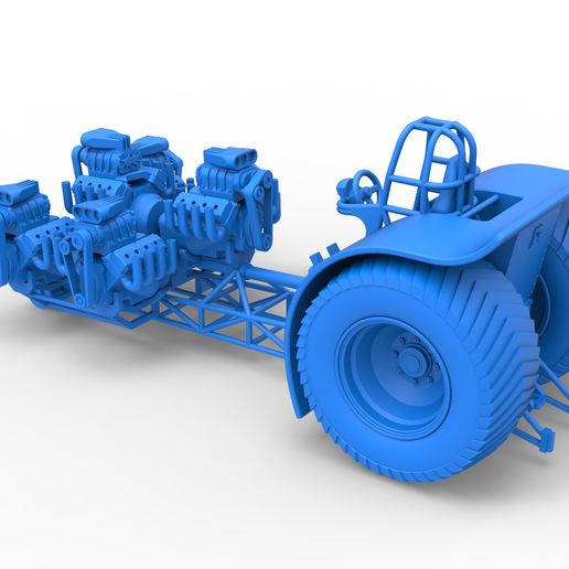60.jpg Diecast Pulling tractor with 6 engines V8 Version 2 Scale 1:25