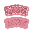 Mom-with-Heart.png Mom with Heart Cookie Cutter (Debosser is Included too)