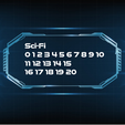 Good Times Sci-Fi Font Picture.png Polyset Dice (Sharp Edges) - Sci-Fi Font - D2, D4 Crystal, D4, D6, D8, D10, D% Horizontal, D% Vertical, D12 and D20