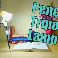 6e0877747b4d70604fb639e8a62d374e_display_large.jpg Free STL file Pencil Tripod LED Lamp・Object to download and to 3D print