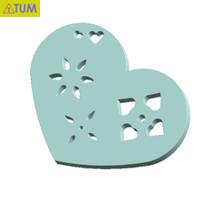 2019-07-27_161255.png Download STL file Heart Plate Symbol No.1 • Object to 3D print, Tum