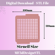 2.png Digital Heart Sprinkle Stencil - 3 sizes - Digital STL File for Royal Icing Designs - 3D Printable