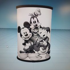 20230924_090737.jpg Archivo STL lithophanie pantalla lámpara dingo mickey Donald・Diseño de impresora 3D para descargar