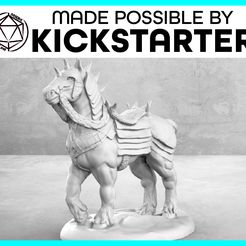 War_Horse_Casual_Ad_Graphic-01-01.jpg Free STL file War Horse - Casual Pose - Tabletop Miniature・3D print design to download