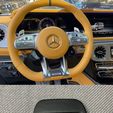 Brabus-Emblem.jpg Brabus Emblem Badge Black for AMG Steering Wheels Mercedes G Class G63 W463A W464