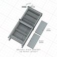 BRUSALI HIGH CABINET 3D PRINT LAYOUT Miniature IKEA-inspired Brusali High Cabinet for 1:12 Dollhouse, Miniature Dollhouse Cabinet, IKEA Dollhouse Furniture