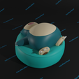 Snorlax-asleep2.png Snorlax asleep on a pillow 3D print model