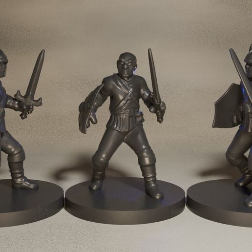 💂 Human Guard Collection (DND / TTRPG)・Free 3D File for ・Cults