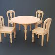 20230310_114741.jpg Dining Table and Chairs - Miniature Furniture 1/12 scale