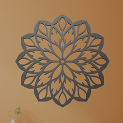 Mandala-2-2.png Archivo STL Mandala de pared・Diseño de impresión en 3D para descargar