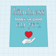 kindness.png Kindness look good on you, heart in hand logo tag - fridge magnet, keychain, wall decor