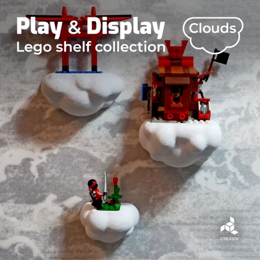 lego shelves - Cloud collection 3D model