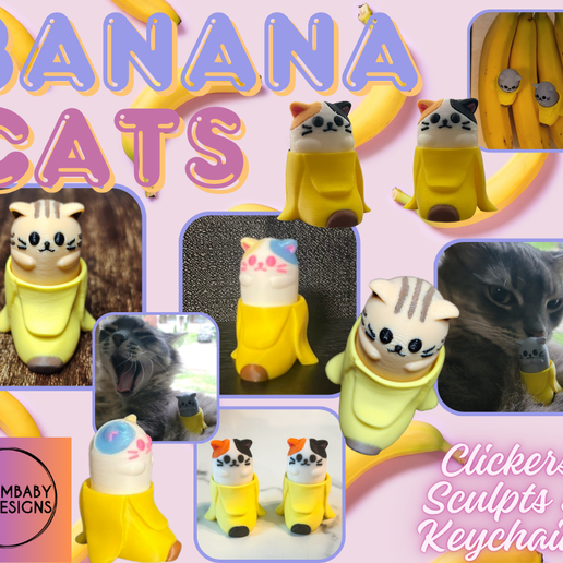 Banana-Cats.png Banana Cat Clickers and Solid Keychains