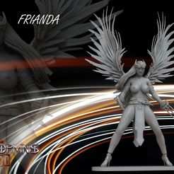 FRIANDA-DESNUDA.jpg STL file WARRIOR LADY OF HELL WAR HAMER TOPLESS・Model to download and 3D print