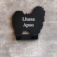 58-lhasa-apso-WITH-NAME.png Lhasa Apso dog lead hook stl file